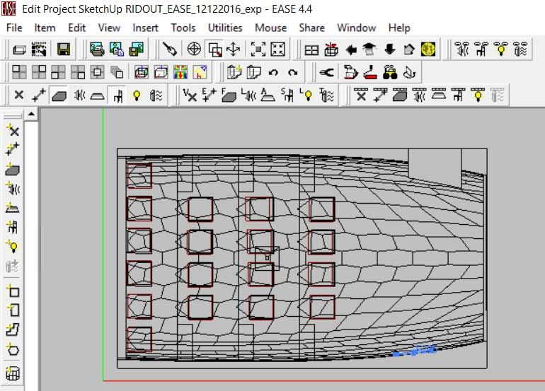 EASE room model with listener seats.