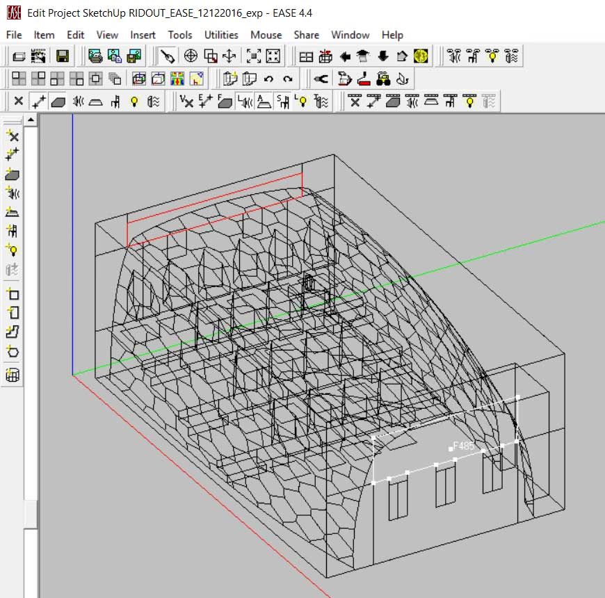 EASE front and rear diffusor placement.