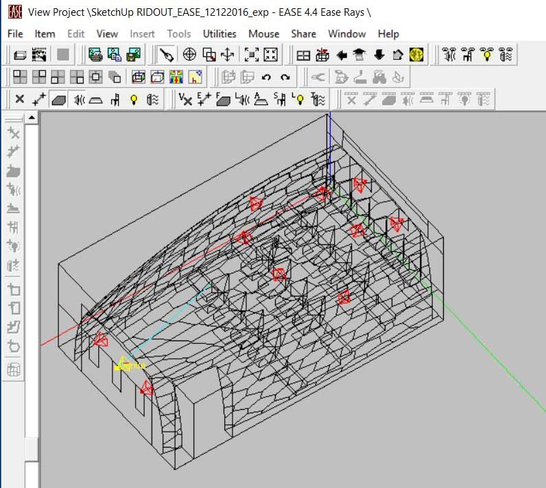 EASE loudspeaker-position model.