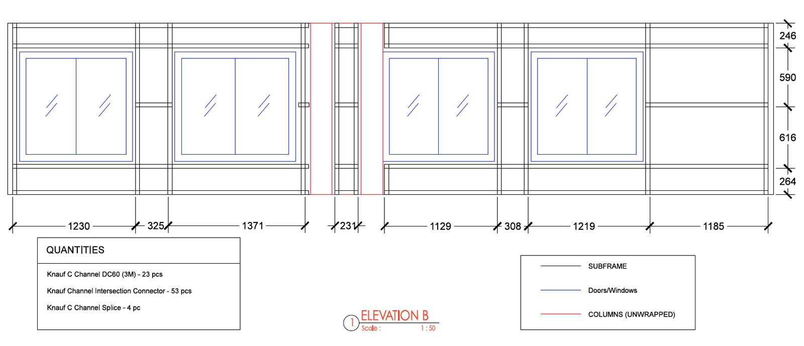 Planning of subframing (Yew Tee CC Chinese Orchestra Room)