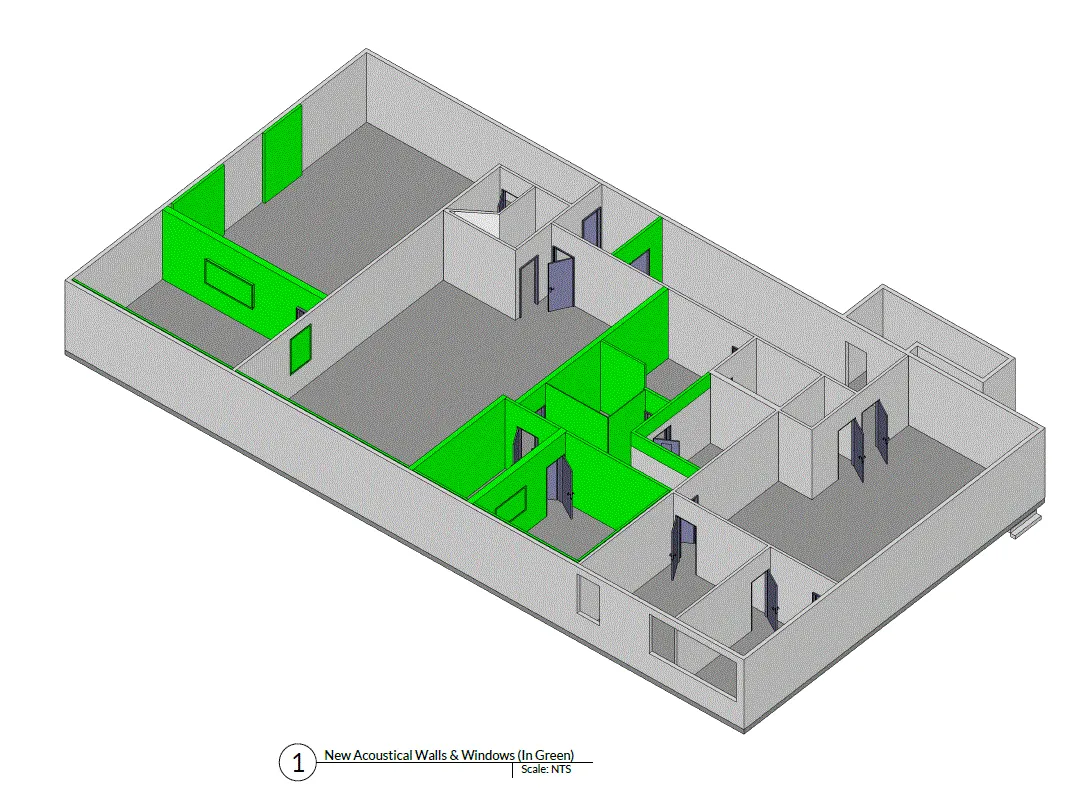 Planning for Soundproofing of Walls of the TV studio