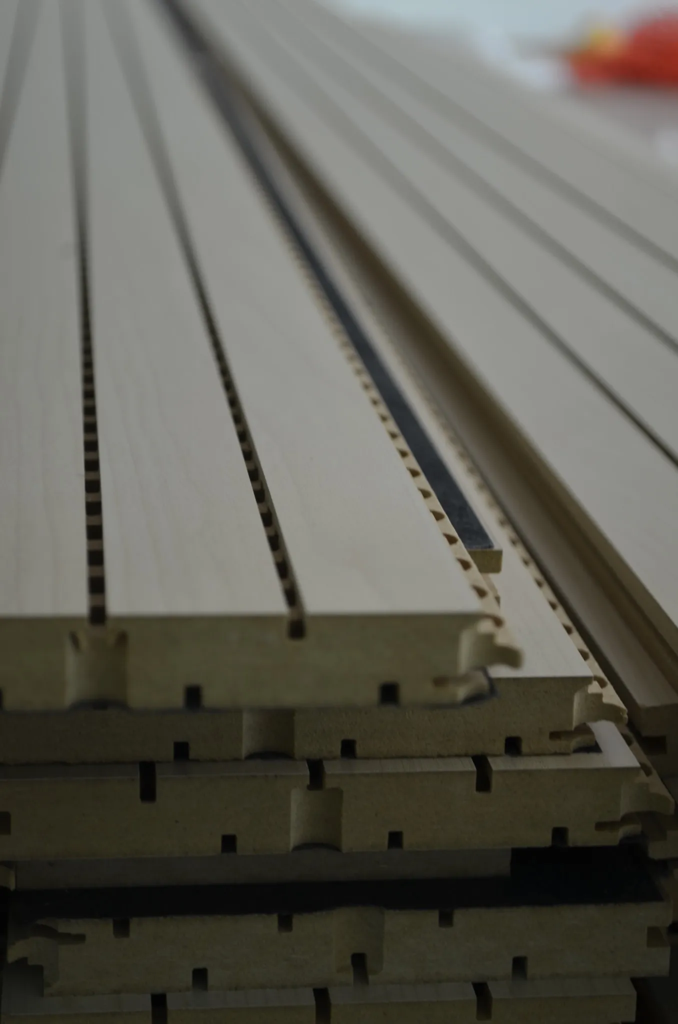 Precision engineering of Topakustik Swiss timber panels