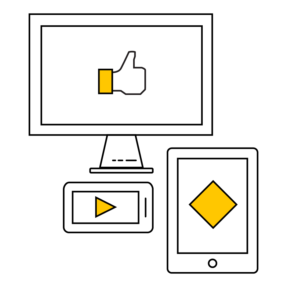 Social media marketing illustration